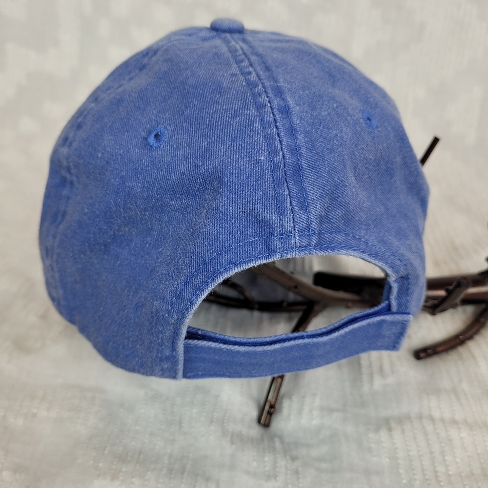 Old Dock Turks and Caicos Island blue baseball cap adjustable back strap beachy - Picture 2 of 6